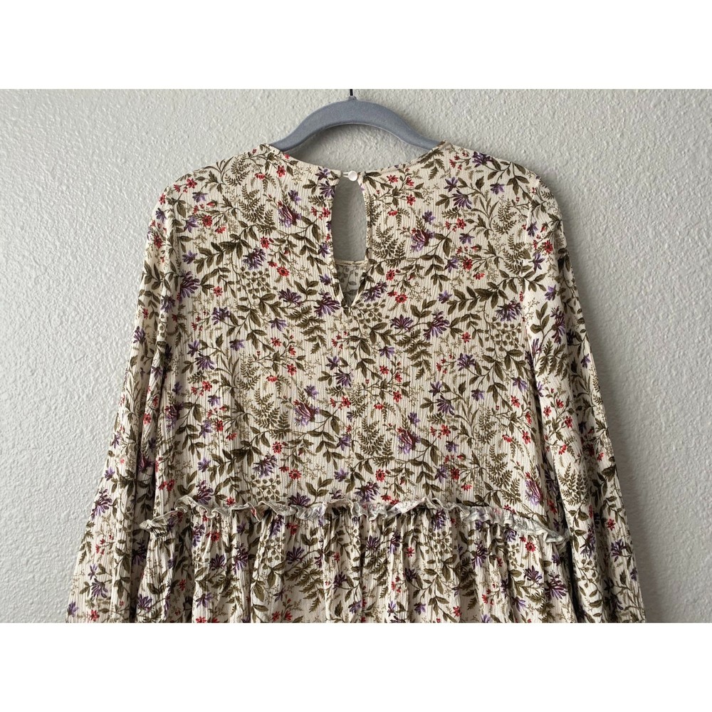 Urban Outfitters Rachele Tiered Floral Babydoll Long Sleeve Dress - Picture 8 of 12
